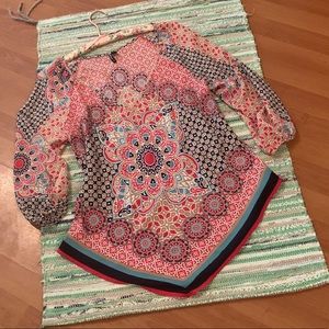 Bright Paisley Blouse Size L